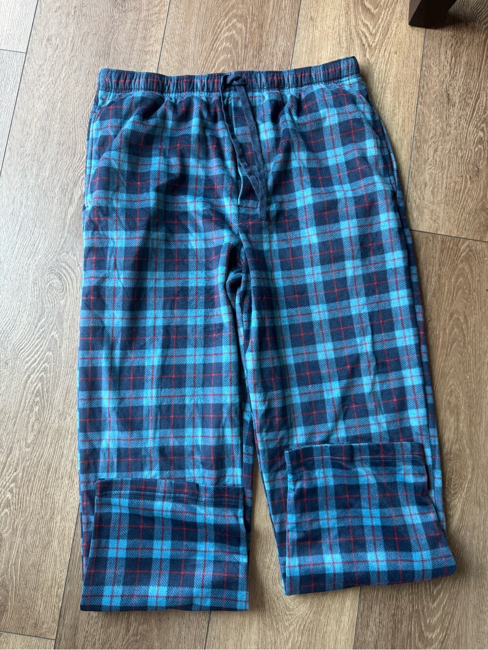 NWOT St. John's Bay Blue Plaid Fleece Pajama Pants